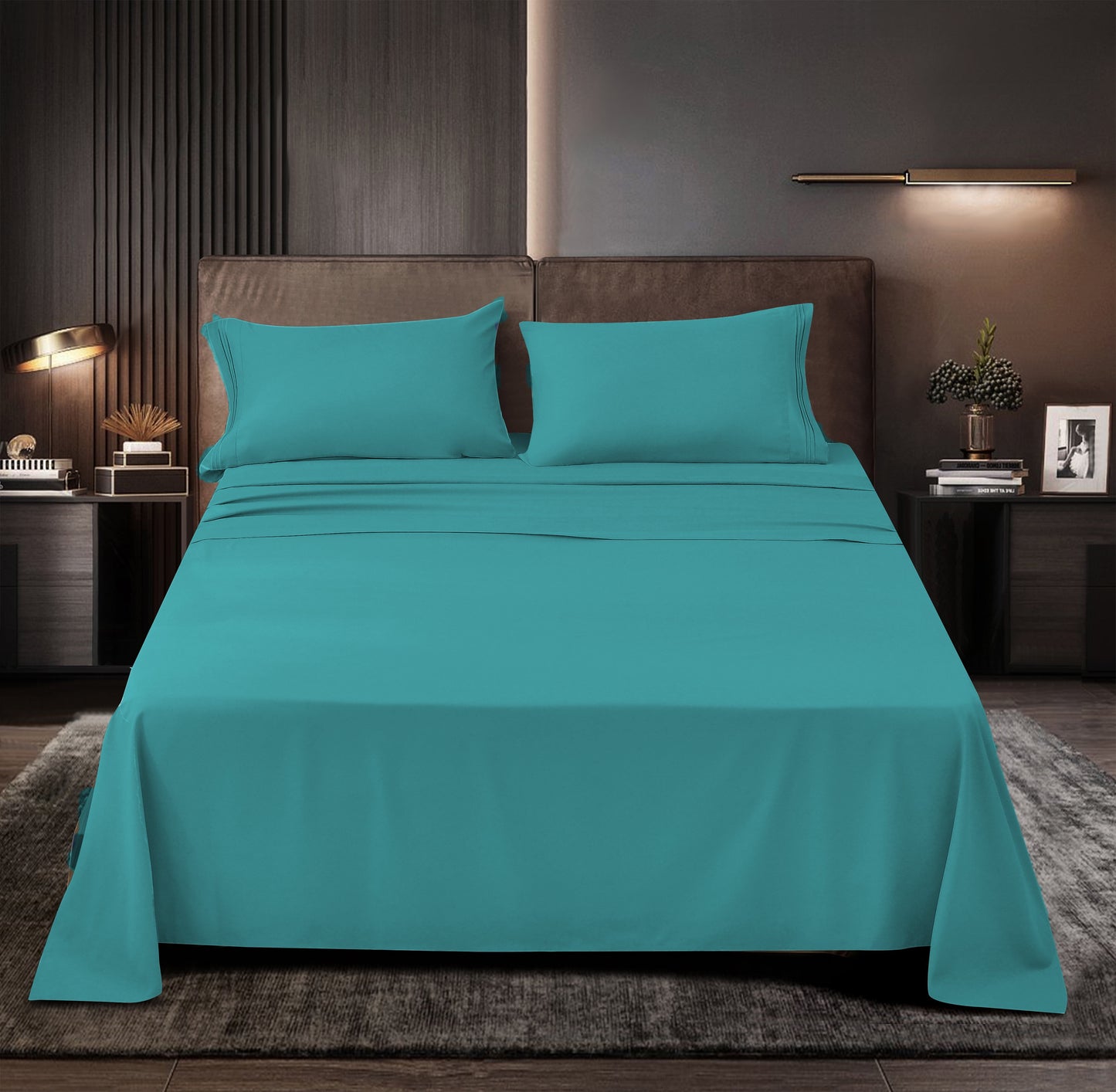 Rayon Bamboo Sheets Set Twin XL Teal Sheets Deep Pocket 3 Piece
