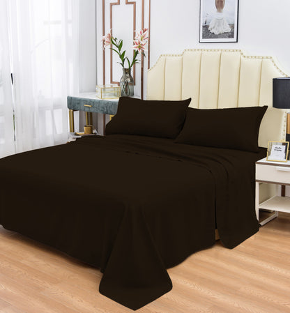 Rayon Bamboo Sheets Set Twin Coffee Sheets Deep Pocket 3 Piece